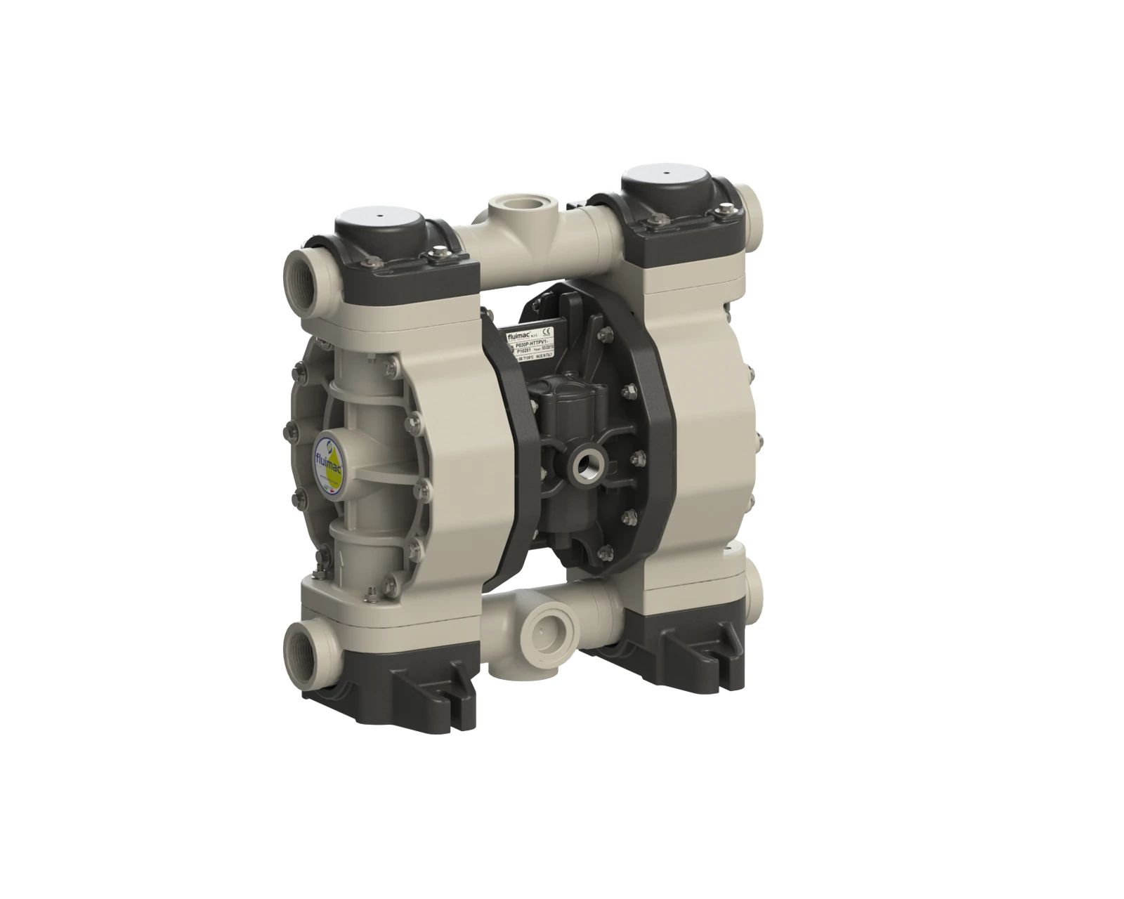 Bomba Doble Diafragma PP Fluimac